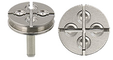 EM-Tec PS14 Mini-Stiftprobenhalter für 4x TEM Grids, Ø 12,7 Kopf, Standard Pin